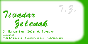 tivadar zelenak business card